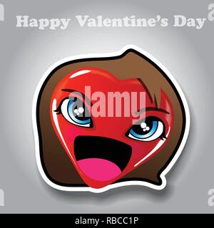 Liebe, Glück und die besten Wünsche - abstrakte farbenfrohe Happy Valentines Tag Grußkarte, Hintergrund oder Abdeckung Template Design - Abbildung im Vektor Stock Vektor