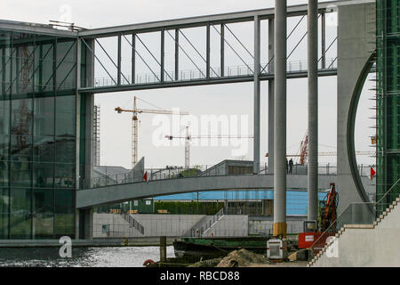 Der Bau des neuen deutschen Bundeskanzleramt, Berlin, Deutschland Stockfoto