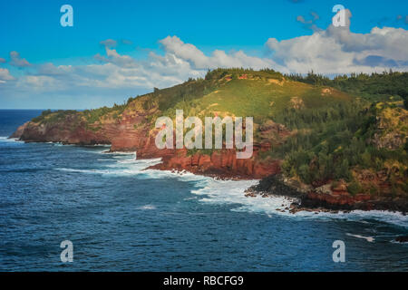 Nordwest Küste von Maui, Hawaii Inseln. Stockfoto