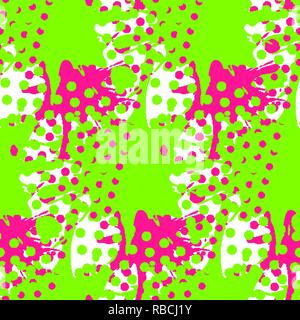 Zusammenfassung nahtlose Muster mit flüssigem Blots und geometrische Formen Stock Vektor