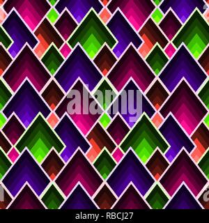 Geometrische Fliese Muster. Zusammenfassung nahtlose Hintergrund mit Rhombus Stock Vektor