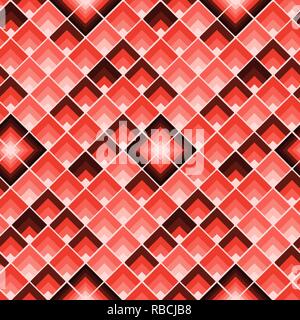 Abstrakte geometrische Muster. Rechtecke wiederholen. Coral farbigen Quadrate Fliese Stock Vektor