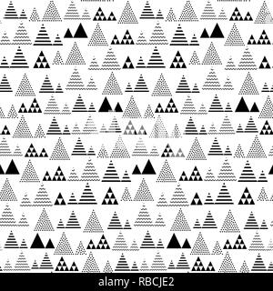 Dreiecke und Pyramiden nahtlose Muster. Abstrakte geometrische wiederholen Stock Vektor