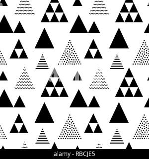 Dreiecke und Pyramiden nahtlose Muster. Abstrakte geometrische wiederholen Stock Vektor