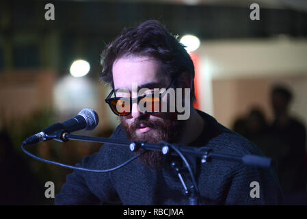 17 Più libri più Liberi, die Buchmesse für kleine und mittlere Verlage konzipiert, im Roma Convention Center in Rom, Italien. Mit: Maldestro Wo: Rom, Latium, Italien Wann: 07 Dec 2018 Credit: IPA/WENN.com ** Nur für die Veröffentlichung in Großbritannien, den USA, Deutschland, Österreich, Schweiz ** verfügbar Stockfoto