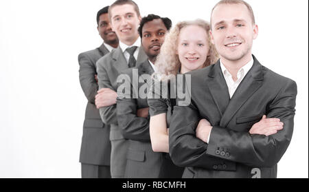 Porträt einer Frau und Mann Büro lächeln Stockfoto