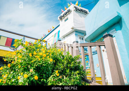 Busan, Korea - 23. September 2018: Gamcheon Culture Village Stockfoto