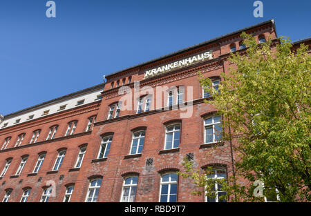 Klinkum im Grove des Friedrich, Fröbelstrasse, Prenzlauer Berg, Pankow, Berlin, Deutschland, Klinkum im Friedrichshain, Froebelstrasse, Prenzlauer B Stockfoto