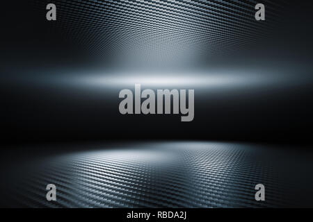 klassische Kohlefaser-Textur rendern 3D-Bild Stockfoto