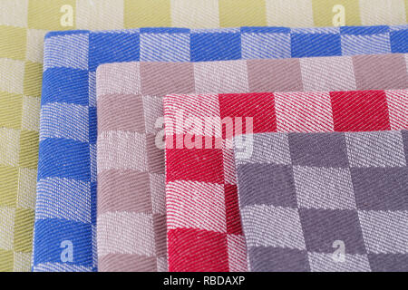 Bunte Küche Bettwäsche closeup Bild. Stockfoto