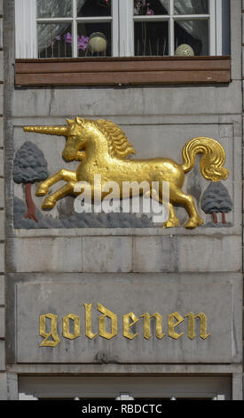 ' Restaurant ''Zum goldenen Einhorn'', Markt, Aachen, Nordrhein-Westfalen, Deutschland', Gaststaette "Zum Goldenen Einhorn", Markt, Nordrhein-Westfale Stockfoto