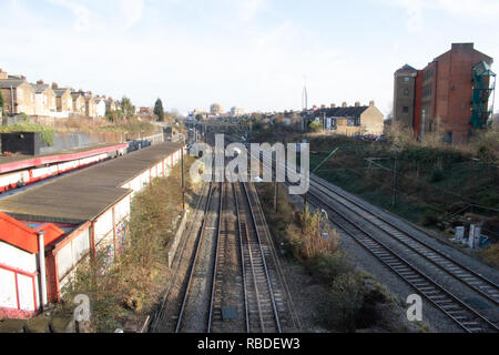 Um die Bakerloo Line auf die Londoner U-Bahn Stockfoto