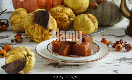 Quitte Brot, Dulce de Membrillo, Spanisch süß Stockfoto