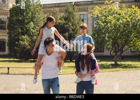 Die ältesten Zeit mit Youngers Stockfoto