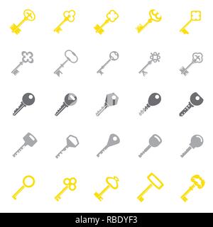 Tasten Symbole Farbe auf weißem Hintergrund für Grafik- und Webdesign, modernen einfachen Vektor unterzeichnen. Internet Konzept. Trendy Symbol für Web site Design web-Taste oder mobile App. Stock Vektor