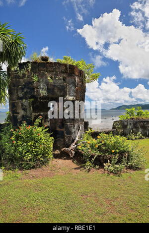 Fort Santa Isabel-Real Fuerza y Presidio de Santa Isabel-Kutang Santa Isabel. Sentry Box oder garita-shelter für die Person in der Wache am NE Mais Stockfoto