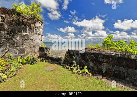 Fort Santa Isabel-Real Fuerza y Presidio de Santa Isabel-Kutang Santa Isabel. Sentry Box oder garita-shelter für die Person in der Wache am NE Mais Stockfoto