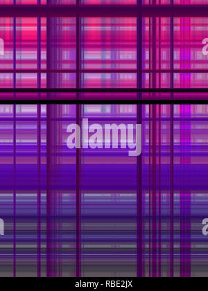 Violett, Rosa, Rot, Weiß, Schwarz Plaid phantastischen Hintergrund Stockfoto