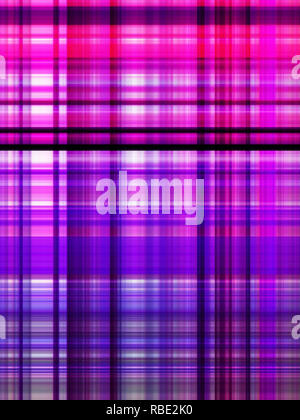 Violett, Rosa, Rot, Weiß, Schwarz Plaid Licht phantastischen Hintergrund Stockfoto