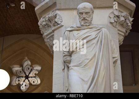 Marmorstatue des Aristoteles, Museum of Natural History, Oxford Stockfoto