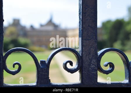 Blick auf die Trinity College Rasen, Oxoford Sommer 2018 Stockfoto