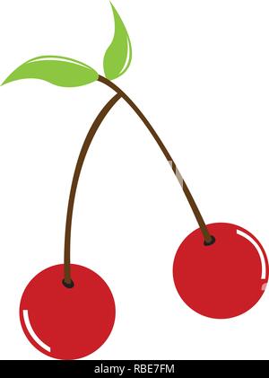 Isolierte Videospiel kirsche frucht Symbol. Vector Illustration Design Stock Vektor