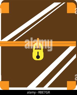 Isolierte videospiel Schatztruhe. Vector Illustration Design Stock Vektor