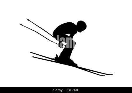 Winter Sport Ski alpin Männer Athlet bergab Stockfoto