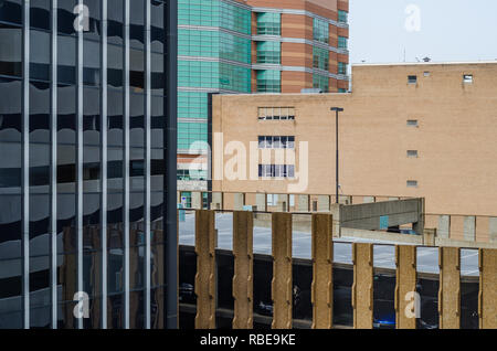 Kommerzielle Gebäude in der Innenstadt von Clayton Stockfoto