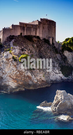 Festung Lovrijenac ist ein Spiel der Throne Schießen in Dubrovnik Stockfoto