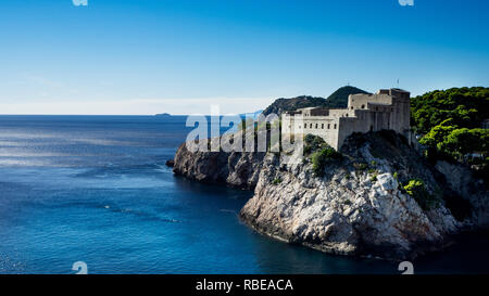 Festung Lovrijenac ist ein Spiel der Throne Schießen in Dubrovnik Stockfoto