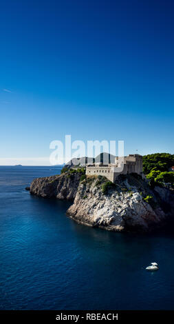Festung Lovrijenac ist ein Spiel der Throne Schießen in Dubrovnik Stockfoto
