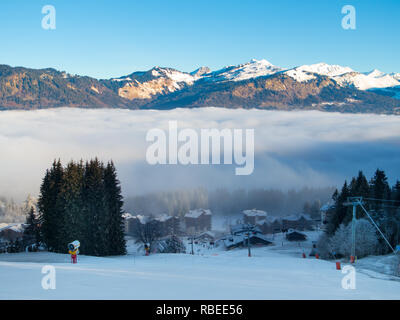 Morrillon, Frankreich, Grand Massif, Haute Savoie Stockfoto