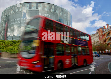 Red Bus, London, England Stockfoto