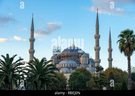 Istanbul blaue mosquewith Blau schöne Himmel in Istanbul, Türkei. Stockfoto
