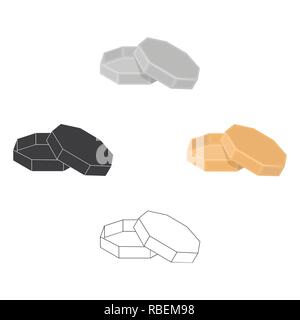 Box, Verpackung, Papier und andere Symbol im Comic-stil. Shell, Rahmen, Fall Symbole in Sammlung Stock Vektor