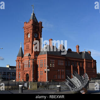 Pier Head Gebäude in Cardiff Bay Anzahl Stockfoto