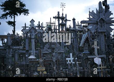 Berg der Kreuze, Kryžių kalnas, Šiauliai, Litauen Stockfoto