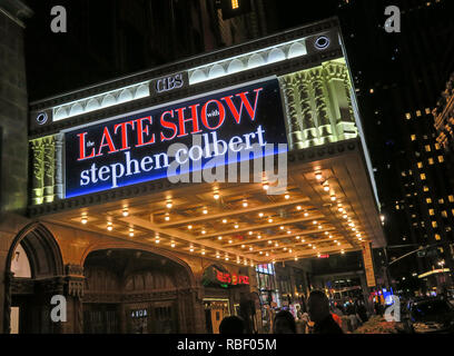Late Show Stephen Colbert, 1697 Broadway, Ed Sullivan Theater, New York City, NY 10019-5904, USA Stockfoto
