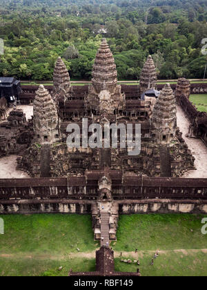 Luftaufnahme der Tempel Angkor Wat, Siem Reap, Kambodscha. Stockfoto