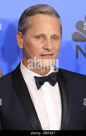 Beverly Hills, CA, USA. 6. Januar, 2019. LOS ANGELES - JAN 6: Viggo Mortensen bei den Golden Globe Awards 2019 - Presse Zimmer im Beverly Hilton Hotel am 6. Januar 2019 in Beverly Hills, CA Credit: Kay Blake/ZUMA Draht/Alamy leben Nachrichten Stockfoto