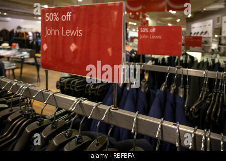 John Lewis store in Norwich heute nach Berichterstattung Xmas Verkaufszahlen Stockfoto