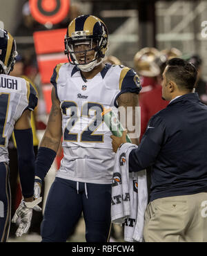 Santa Clara, Kalifornien, USA. 12. Sep 2016. Los Angeles Rams cornerback Trumaine Johnson (22) am Sonntag, 12. September 2016, in Levis Stadion in Santa Clara, Kalifornien. Die 49ers besiegten die Ram 28-0. Credit: Al Golub/ZUMA Draht/Alamy leben Nachrichten Stockfoto