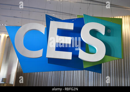 Las Vegas, NV, USA. 10 Jan, 2019. CES 2019 Zeichen in Las Vegas, Nevada am 10. Januar 209. Credit: Damairs Carter/Medien Punch/Alamy leben Nachrichten Stockfoto