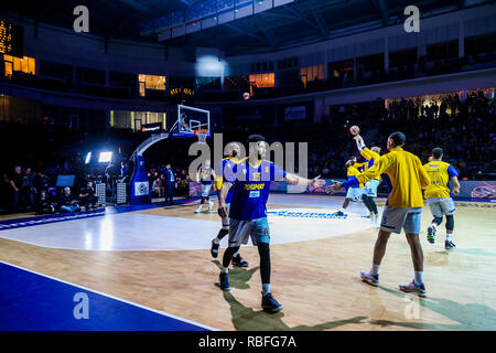 Moskau, Moskau, Russland. 8 Jan, 2019. Anthony Gill, #13 von chimki Moskau Vorwärmungen vor dem Spiel gegen Fenerbahce Istanbul in Runde 17 der Turkish Airlines Euroleague Spiel der Saison 2018-2019 gesehen. Credit: Nicholas Müller/SOPA Images/ZUMA Draht/Alamy leben Nachrichten Stockfoto