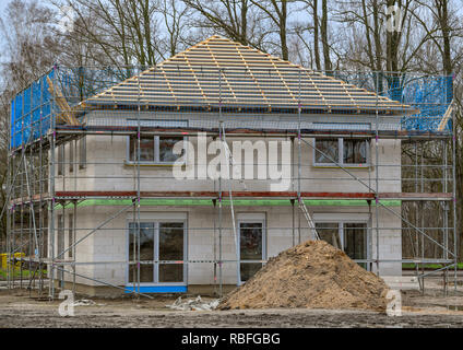 10 Januar 2019, Brandenburg, Frankfurt (Oder): Die Schale von einem Haus. Foto: Patrick Pleul/dpa-Zentralbild/ZB Stockfoto