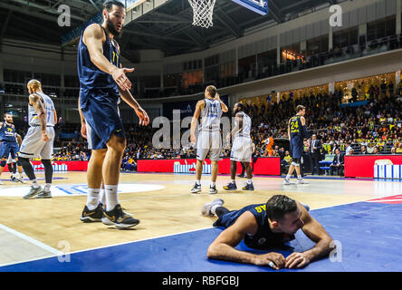 Moskau, Moskau, Russland. 8 Jan, 2019. Kostas Sloukas, #16 von Fenerbahce Istanbul während seinem Match gegen Khimki Moskau in Runde 17 der Turkish Airlines Euroleague Spiel der Saison 2018-2019 gesehen. Credit: Nicholas Müller/SOPA Images/ZUMA Draht/Alamy leben Nachrichten Stockfoto