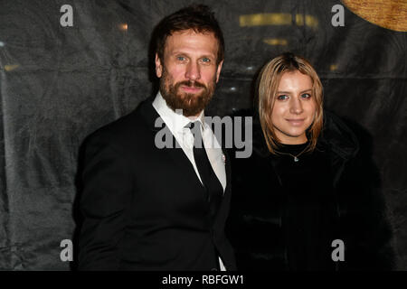 London, Großbritannien. 10. Jan 2019. Simon Merrells, Alexandria Sands kommt an der Gold Film Awards auf der Regent Street Kino am 10. Januar 2019, London, UK. Bild Capital/Alamy leben Nachrichten Stockfoto