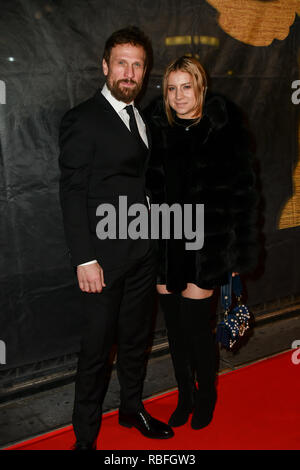 London, Großbritannien. 10. Jan 2019. Simon Merrells, Alexandria Sands kommt an der Gold Film Awards auf der Regent Street Kino am 10. Januar 2019, London, UK. Bild Capital/Alamy leben Nachrichten Stockfoto