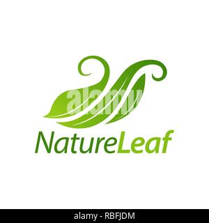 Grüne Natur Leaf logo Symbol Konzept Design vorlage Idee Stock Vektor